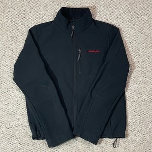 Spyder Men's Size Medium Black Red Long Sleeves Full Zip Mock Neck Jacket